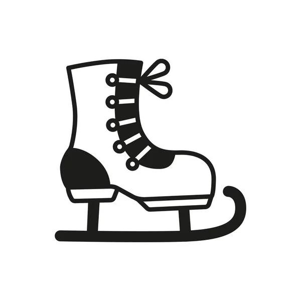Vector Winter Icon Design Black Whiter Ice Skates Illustration — Stockvector