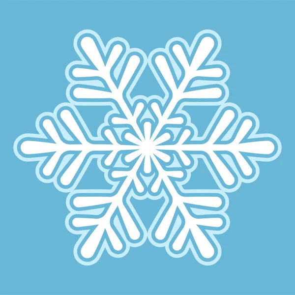Blue Snowflake Vector Icon Logo Design —  Vetores de Stock