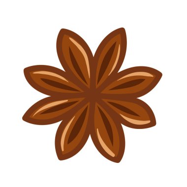 Sıcak şarap için bazı malzemelerin vektör çizimi. Yıldız anason