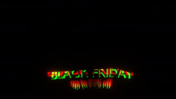 Falschwort zum Black Friday 3D-Textanimation. — Stockvideo