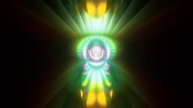 Abstract VJ Loop beam rotation of flickering glow.