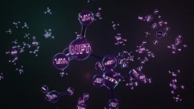 NFT iadesi mümkün olmayan neon konsepti. 3d hazırlayıcı