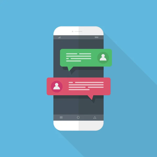 Flash Design Chat Messages Smart Phone Screen Vector Design Element — Archivo Imágenes Vectoriales