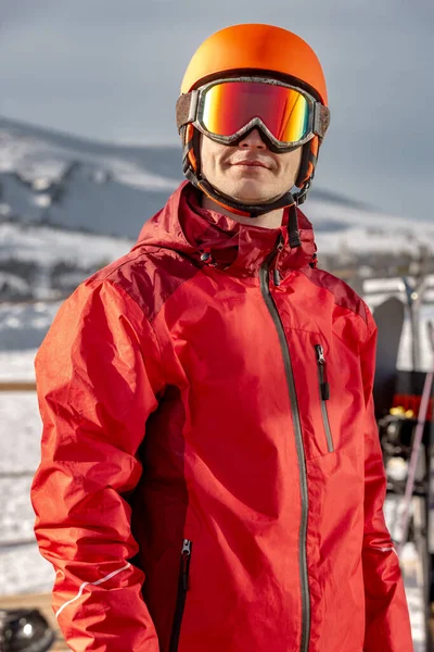 Profesjonalny mężczyzna narciarz portret Obrazek Stockowy