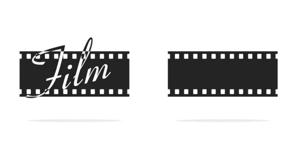 Película tira película concepto vector icono o película tira cine cinta marco para copia espacio texto ilustración aislado sobre fondo blanco — Vector de stock