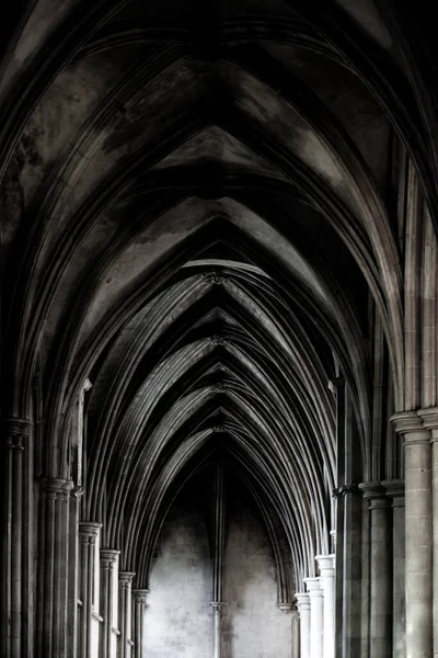 Arquitetura Histórica Igreja Interior Dos Arcos Salão Igreja — Fotografia de Stock