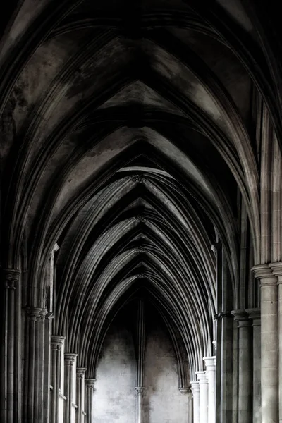 Arquitectura Histórica Iglesia Interior Arcos Sala Iglesia Imagen de archivo