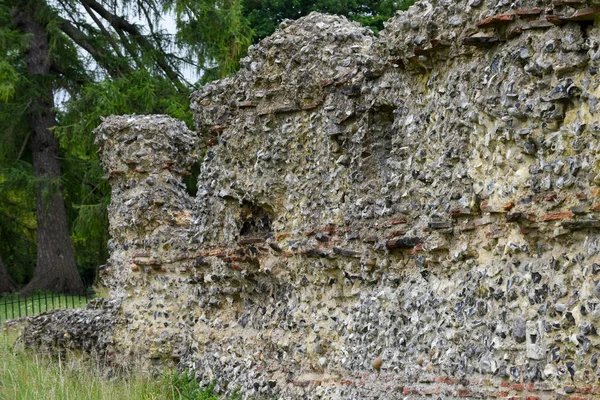 Architektura Rzymska Zachowana Verulamium Park Albans Anglia — Zdjęcie stockowe