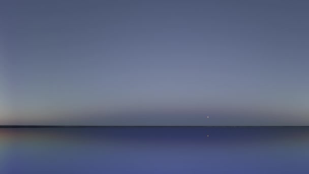 Bersihkan Sky Mirror Reflection Sky Landscape. Latar belakang Danau Air. Sea sunset view beauty Ocean texture. — Stok Video