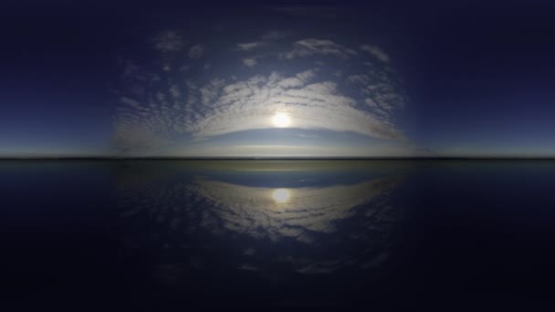 Timelapse Ciel nuageux, bleu 360 environnement nature, paysage nuageux panorama sphère. — Video