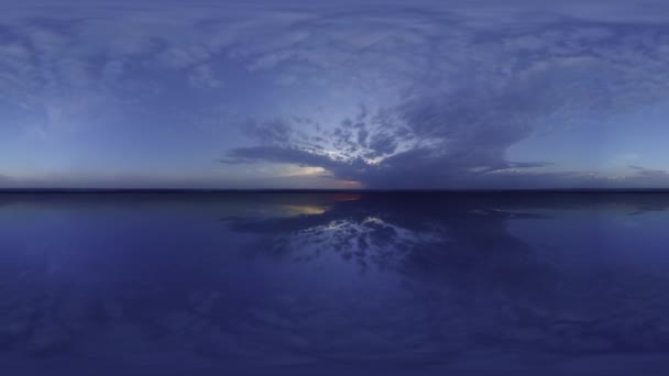 Timelapse Cielo nuboso, azul 360 ambiente naturaleza, paisaje nuboso panorama esfera. — Vídeo de stock