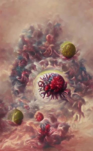 Virus epidemie, Coronavirus infectie achtergrond covid 19, gevaarlijke vacine afleiding — Stockfoto