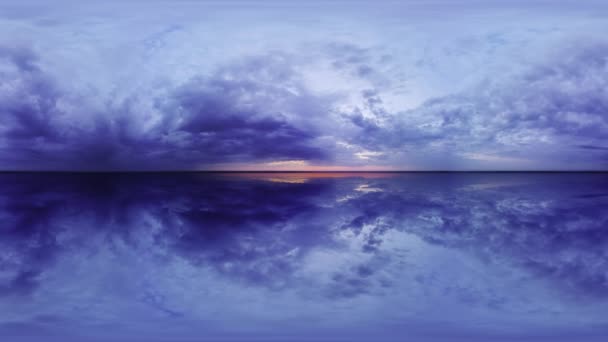 Natur-Panorama Hintergrund mit blauem Himmel, Wolken Spiegel Landschaft Wolkenlandschaft — Stockvideo