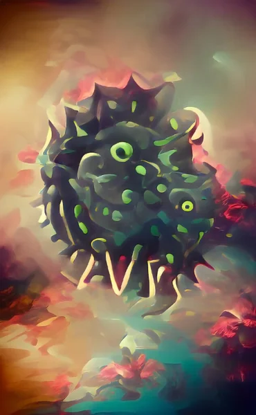 ウイルスの流行、コロナウイルス感染の背景covid 19 、危険なワクチンの抽象 — ストック写真