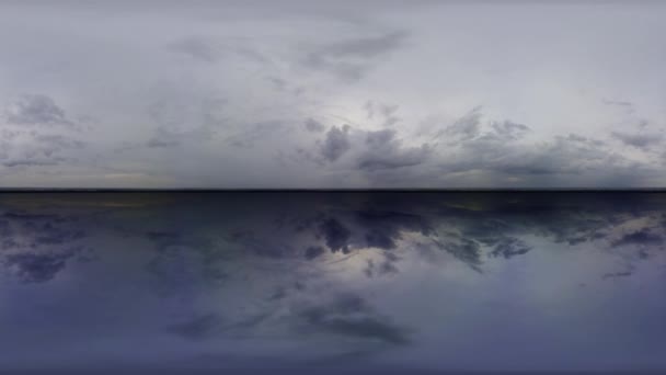 Timelapse Céu em nuvem, azul 360 natureza ambiente, paisagem nebulosa esfera panorama. — Vídeo de Stock