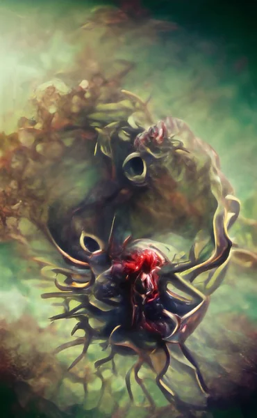 Virüs salgını, Coronavirüs enfeksiyonu arka plan kovid 19, tehlikeli boş alan soyut