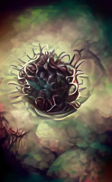 Virüs salgını, Coronavirüs enfeksiyonu arka plan kovid 19, tehlikeli boş alan soyut