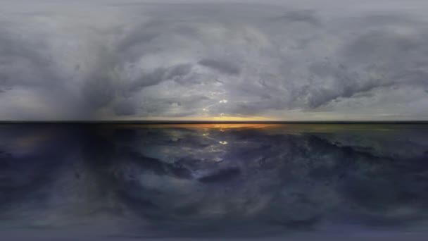 Timelapse Cielo nuboso, azul 360 ambiente naturaleza, paisaje nuboso panorama esfera. — Vídeos de Stock