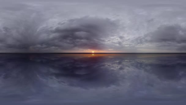 Zaman Bulutu gökyüzü, mavi 360 çevre doğa, bulutlu manzara panorama küresi. — Stok video