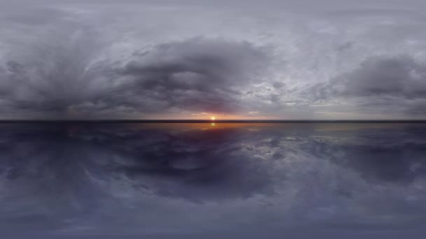 Timelapse Ciel nuageux, bleu 360 environnement nature, paysage nuageux panorama sphère.
