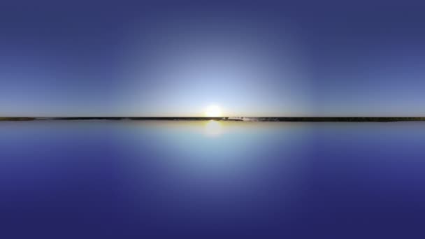 Natuur panorama achtergrond met blauwe lucht, wolken spiegel landschap wolkenlandschap — Stockvideo