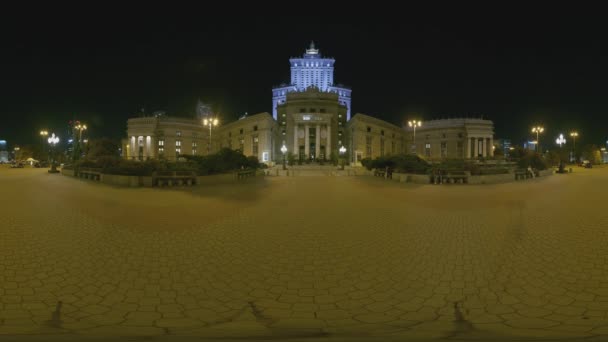 Palace of Culture and Science, Warszawa Turistinformation, Kongresshallen Warszawa Polen 2021 — Stockvideo