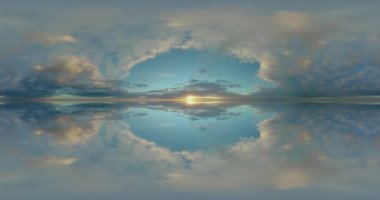 Gökyüzü 360 eşdörtgen hdr küresel ayna, panoramik bulutlar çevre haritası manzara yansıması