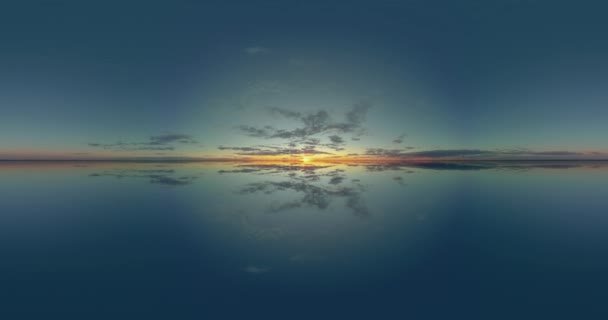 Ciel 360 miroir sphérique hdr équirectangulaire, nuages panoramiques environnement carte paysage projection — Video