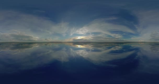 Himmel 360 gleicheckig hdr kugelförmiger spiegel, panoramawolken umgebungskarte landschaftsprojektion — Stockvideo