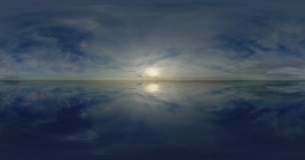 Ég 360 napszögletes hdr gömb alakú tükör, panoráma felhők környezet térkép tájkép vetítés — Stock videók