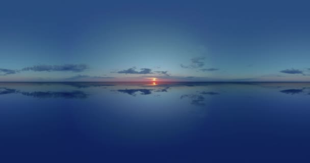 Ciel 360 miroir sphérique hdr équirectangulaire, nuages panoramiques environnement carte paysage projection — Video