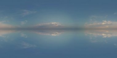 Zaman ayarlı gökyüzü görüntüsü bulutlu doğa eşdörtgen bulutlar, 360 panorama küresel vr bulutlar, gökyüzü gökyüzü, 360 derece çevre alanı