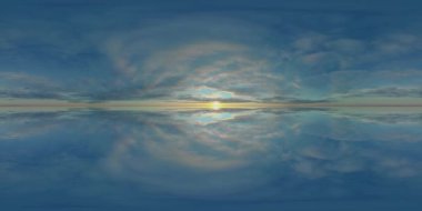 Zaman ayarlı gökyüzü görüntüsü bulutlu doğa eşdörtgen bulutlar, 360 panorama küresel vr bulutlar, gökyüzü gökyüzü, 360 derece çevre alanı