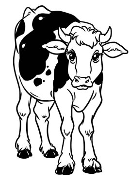 Neşeli, küçük, buzağı karakteri...