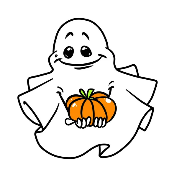 Halloween Fantasma Celebración Calabaza Regalo Ilustración — Foto de Stock