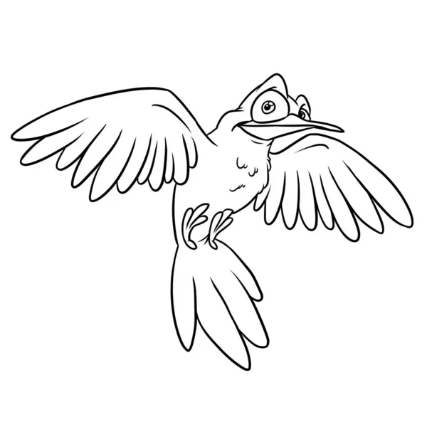 Pták Kolibřík Létání Ilustrace Zbarvení — Stock fotografie