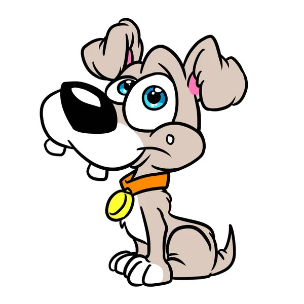 Small Dog Big Eyes Illustration Character Cartoon — Stock Photo, Image