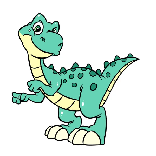 Маленький Тиранозавр Персонаж Рекс Динозавр Ілюстрація Мультфільм — стокове фото
