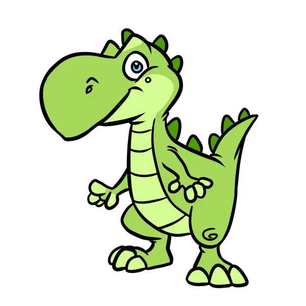 Liten Minimalism Dinosaurie Tyrannosaurus Rex Illustration Tecknad — Stockfoto