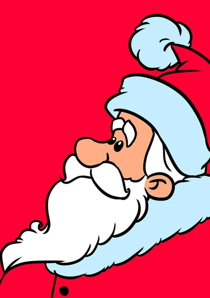 Santa Claus Poster Minimalism Christmas Illustration Cartoon — Stock Photo, Image