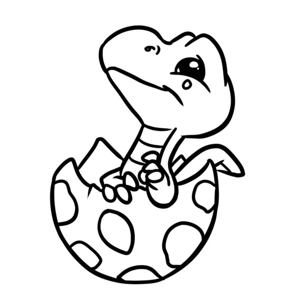Klein Schattig Dinosaurus Verjaardag Karakter Illustratie Cartoon Kleuren — Stockfoto