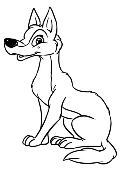 Good Wolf Animal Predator Illustration Character Coloring — Stock Photo, Image