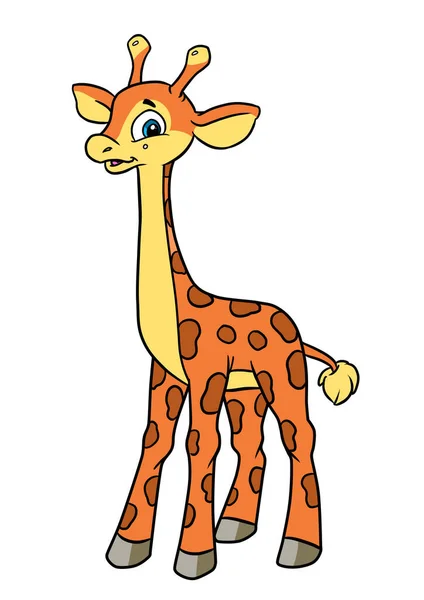 Longue Girafe Personnage Animal Afrique Illustration Dessin Animé — Photo