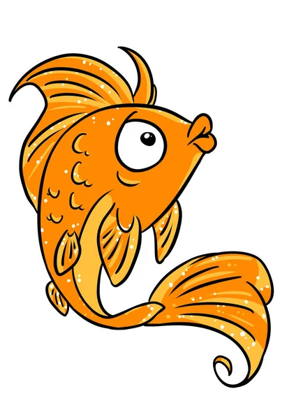 Goldfish Bela Ilustração Personagem — Fotografia de Stock