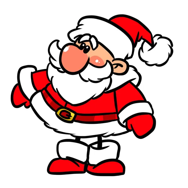 Μικρή Santa Claus Χαρακτήρα Νέο Έτος Εικονογράφηση Κινουμένων Σχεδίων — Φωτογραφία Αρχείου