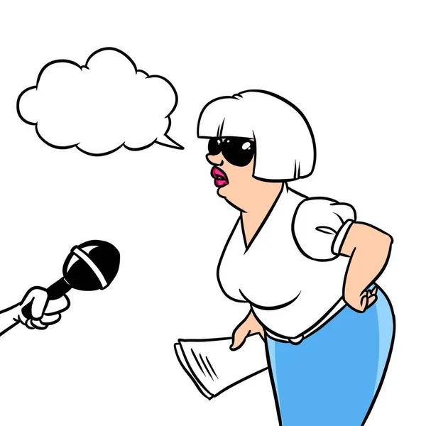 Woman Job Interview Illustration Cartoon — Stock Photo, Image