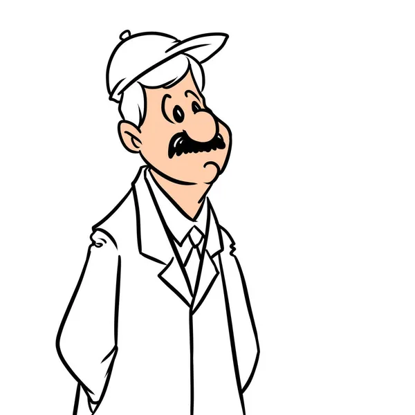Homem Camuflar Minimalismo Personagem Ilustração Desenho Animado — Fotografia de Stock