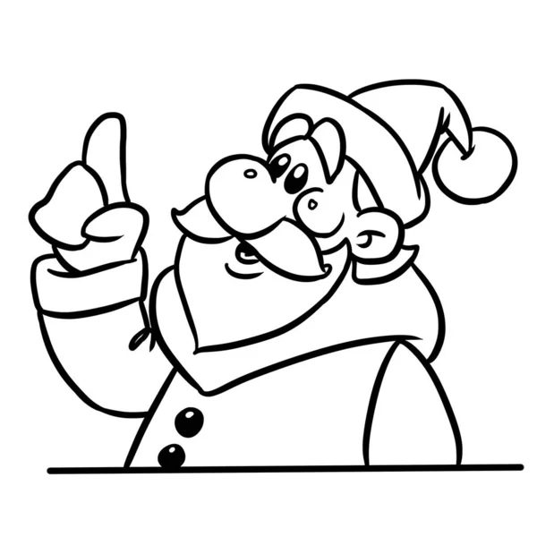 Papai Noel Falando Personagem Natal Ilustração Desenho Animado Coloração — Fotografia de Stock