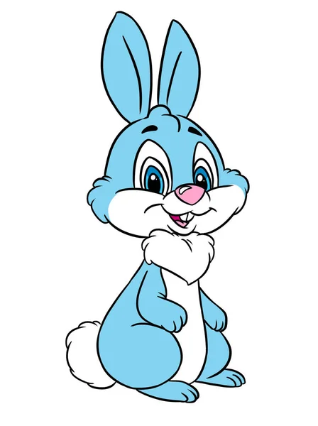 Freundliche Lustige Kaninchen Charakter Illustration Cartoon — Stockfoto