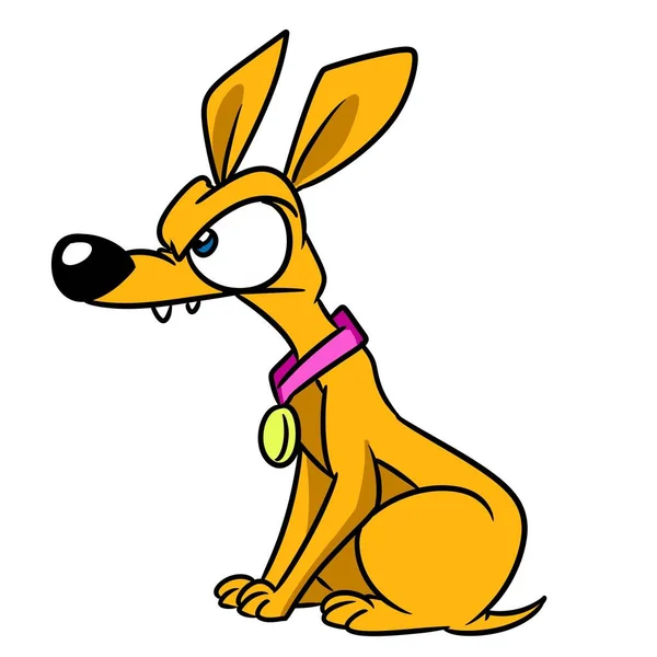 Rozzlobený Pes Parodie Charakter Ilustrace Karikatura — Stock fotografie